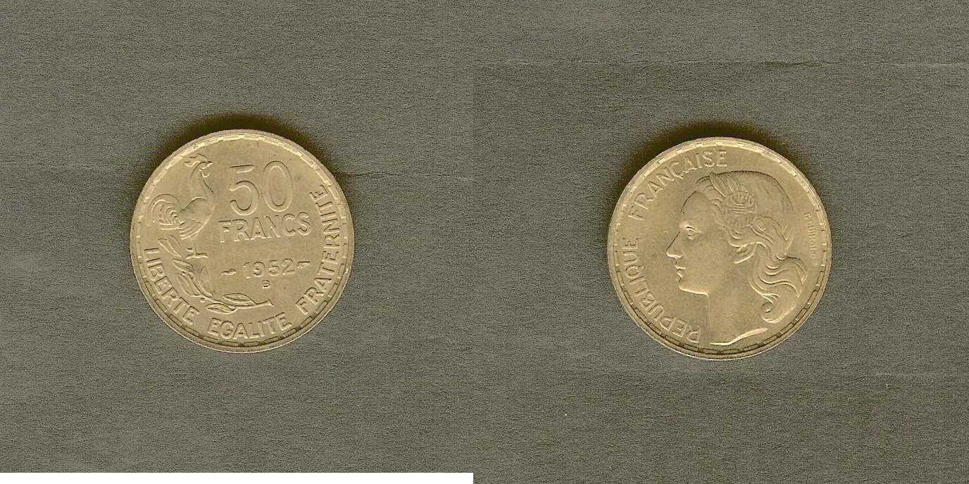 50 francs Guiraud 1952B BU
